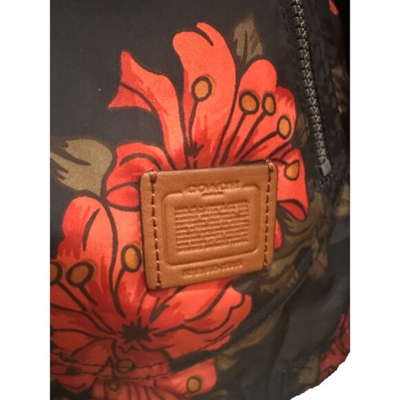 COACH Floral Windbreaker Hoodie Jacket Size Small - Picture 12 of 13